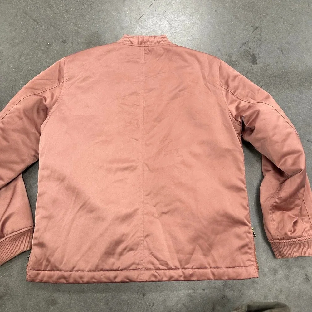J. Crew Peach Quilted Lining bomber jacket Size Small